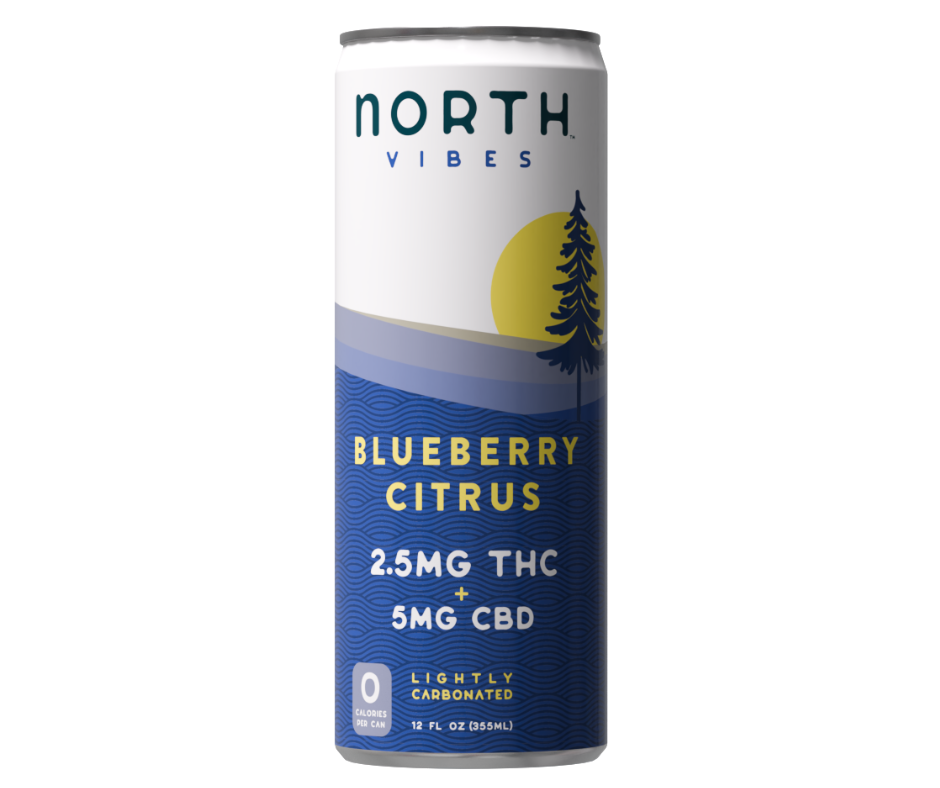 North Vibes - Blueberry Citrus THC Seltzer